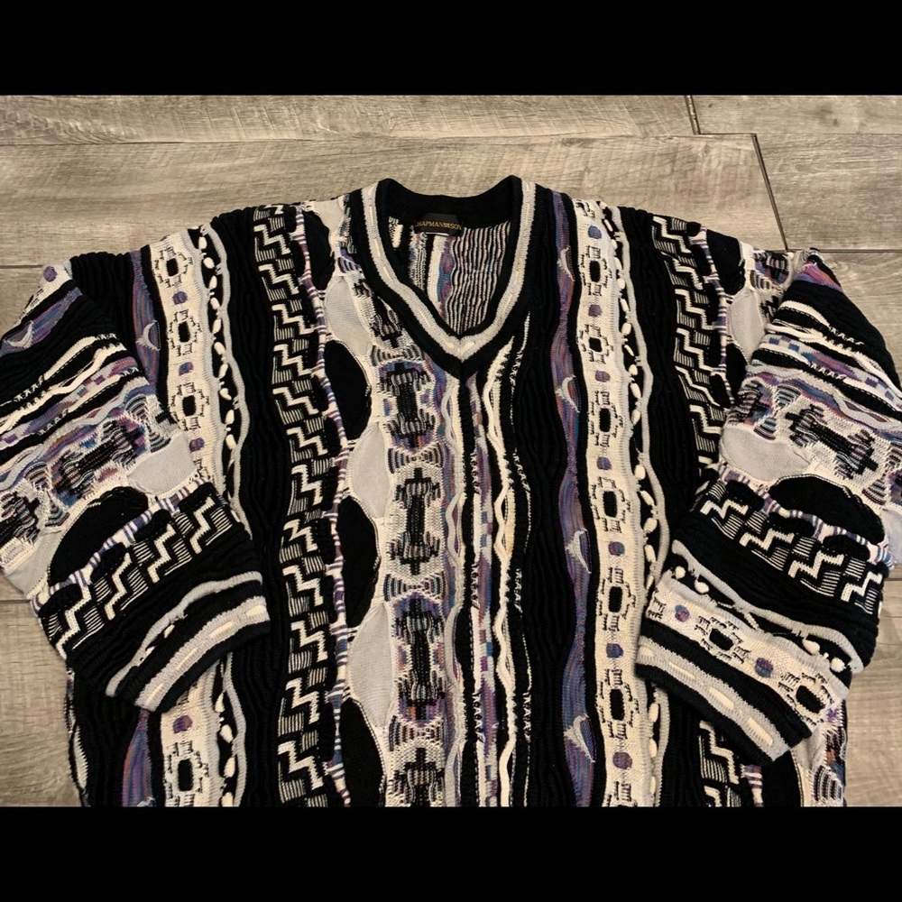 Chapman Vibrant Mercerized Hip Hop McGregor Biggie Sweater Vintage Size Small - Picture 4 of 9